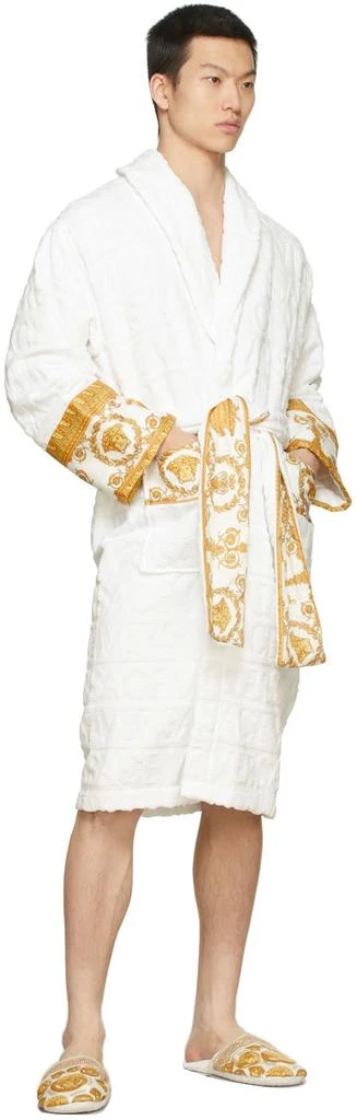 商品Versace|White I Heart Baroque Robe,价格¥4645,第4张图片详细描述