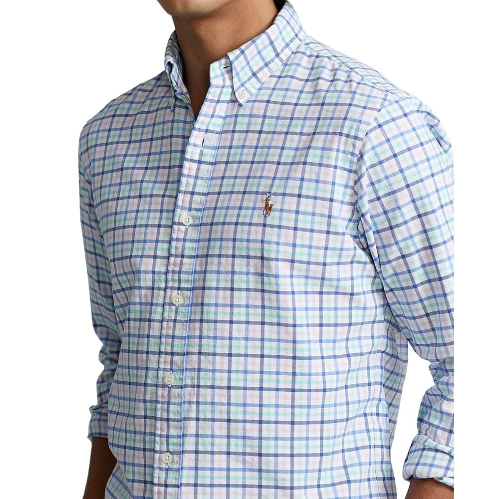 Men's Classic-Fit Gingham Oxford Shirt商品第4张图片规格展示