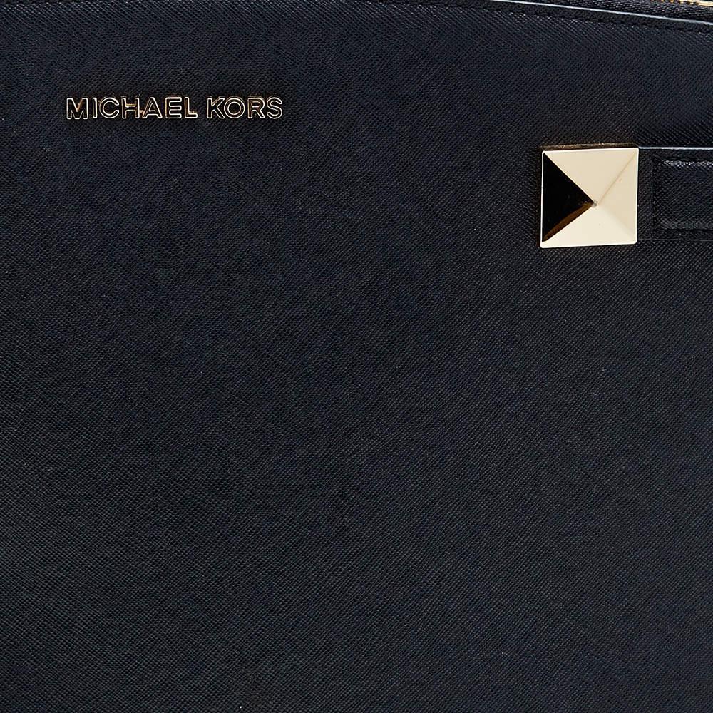 商品[二手商品] Michael Kors|MICHAEL Michael Kors Black Leather Medium Karla East West Tote,价格¥1033,第7张图片详细描述