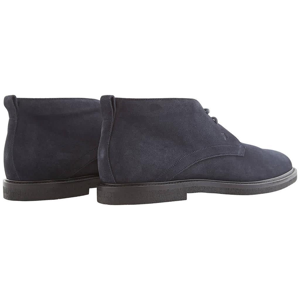 商品Tod's|Men's Blue Scarpa Uomo Suede Derby Boots,价格¥2399,第3张图片详细描述