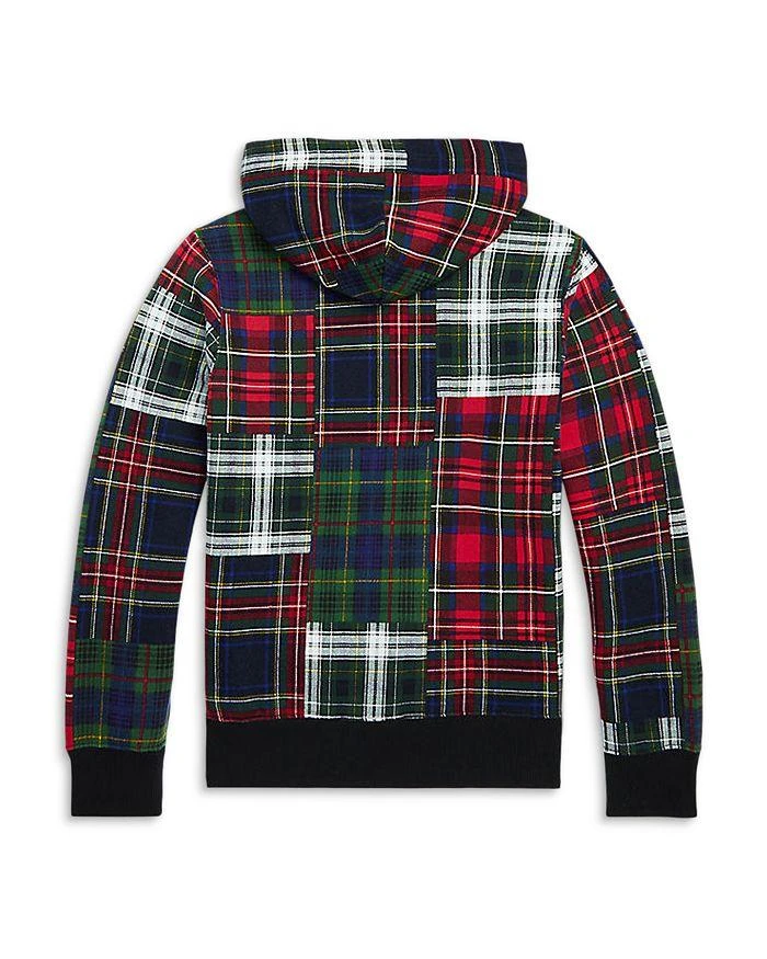 商品Ralph Lauren|Boys' Patchwork Plaid-Print Fleece Hoodie - Big Kid,价格¥568,第2张图片详细描述