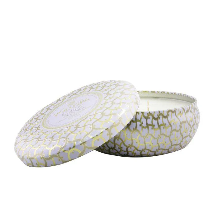 商品Voluspa|Voluspa 三烛芯装饰罐香薰蜡烛 - 白麂皮 340g/12oz,价格¥178,第1张图片