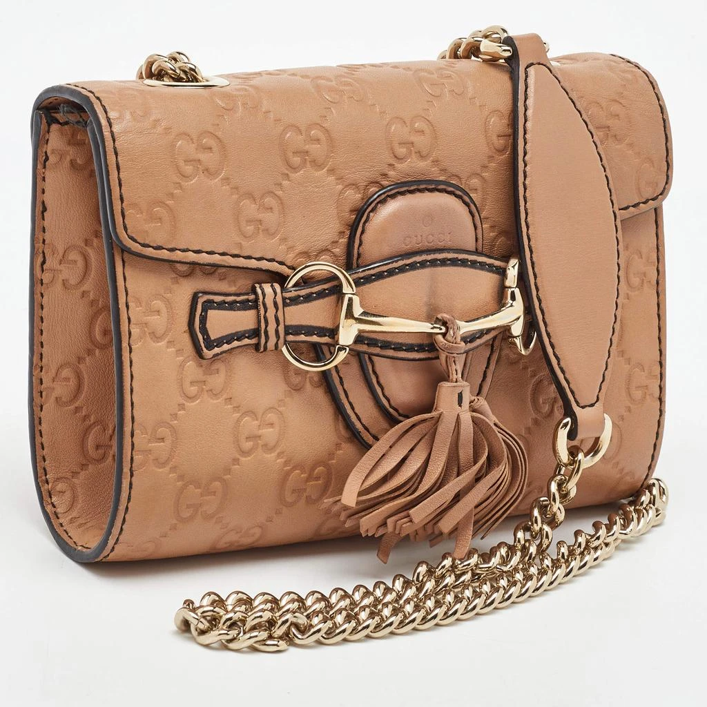 商品[二手商品] Gucci|Gucci Light Brown Guccissima Leather Mini Emily Chain Shoulder Bag,价格¥6237,第3张图片详细描述
