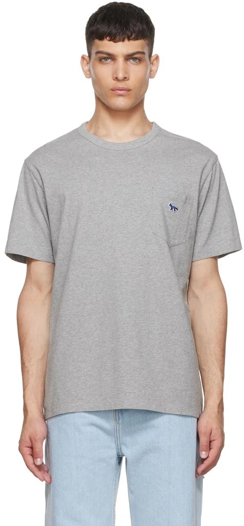 商品Maison Kitsune|Gray Baby Fox T-Shirt,价格¥698,第1张图片