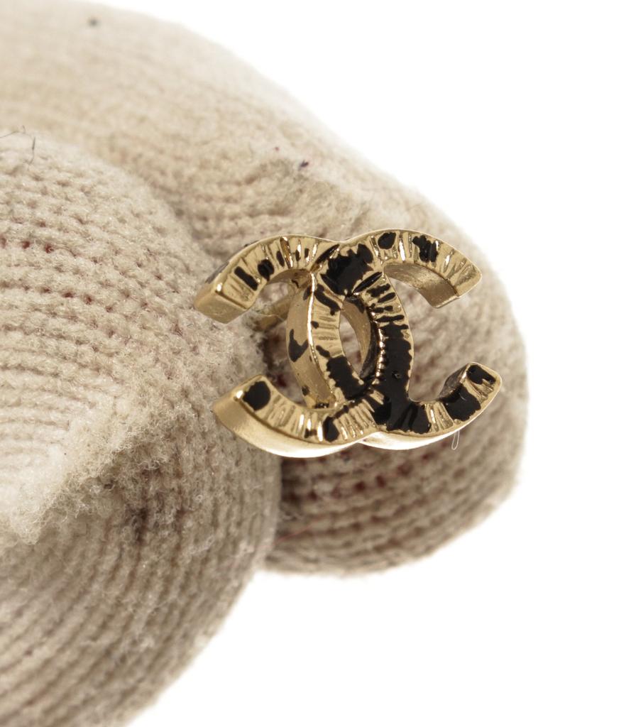 Chanel Gold Classic Cc Crystal Earrings商品第3张图片规格展示