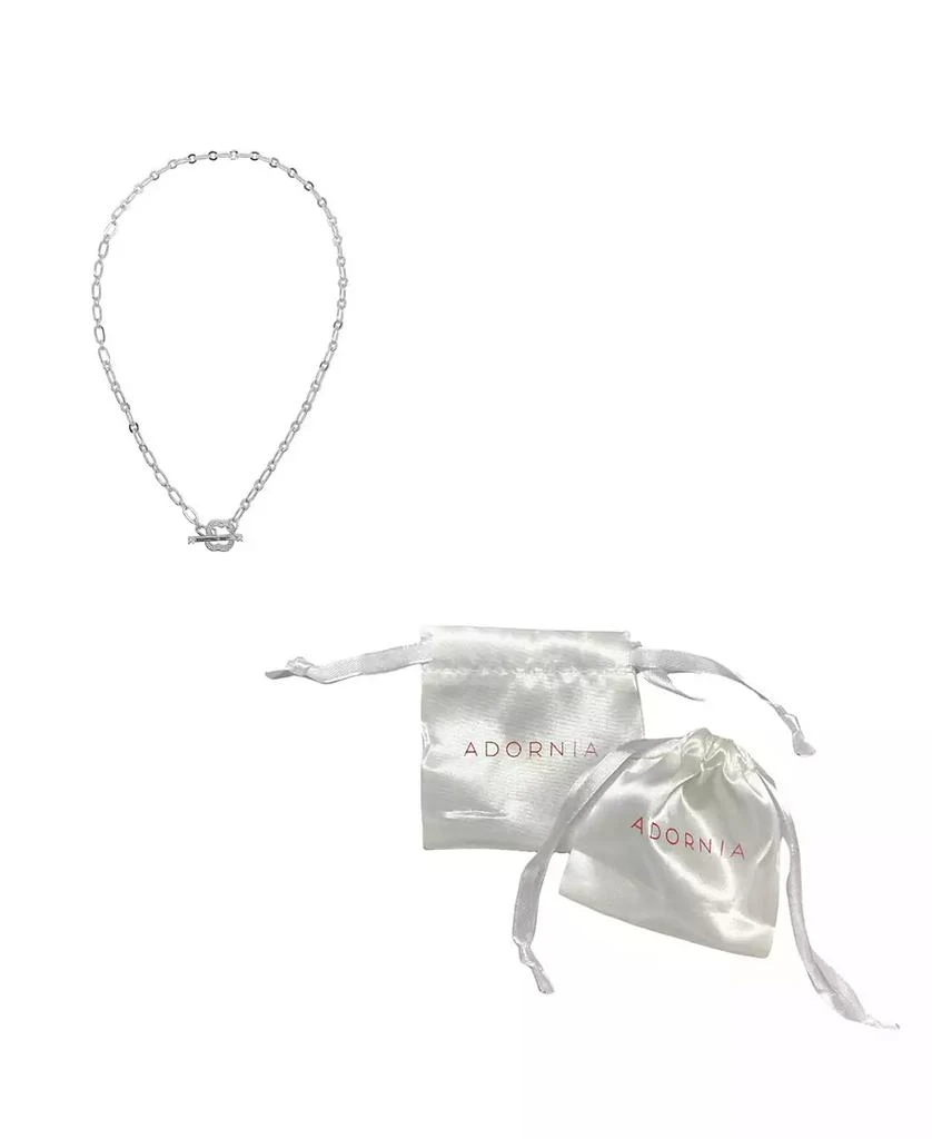 商品ADORNIA|Plated Crystal Clover Toggle Necklace,价格¥256,第4张图片详细描述