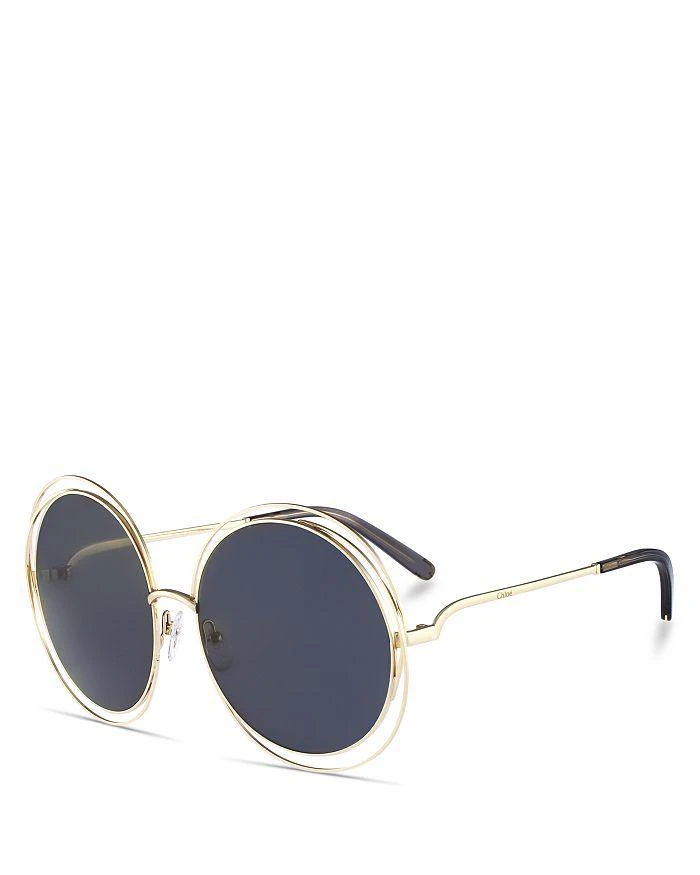 商品Chloé|Women's Carlina Oversized Round Sunglasses, 62mm,价格¥2993,第2张图片详细描述