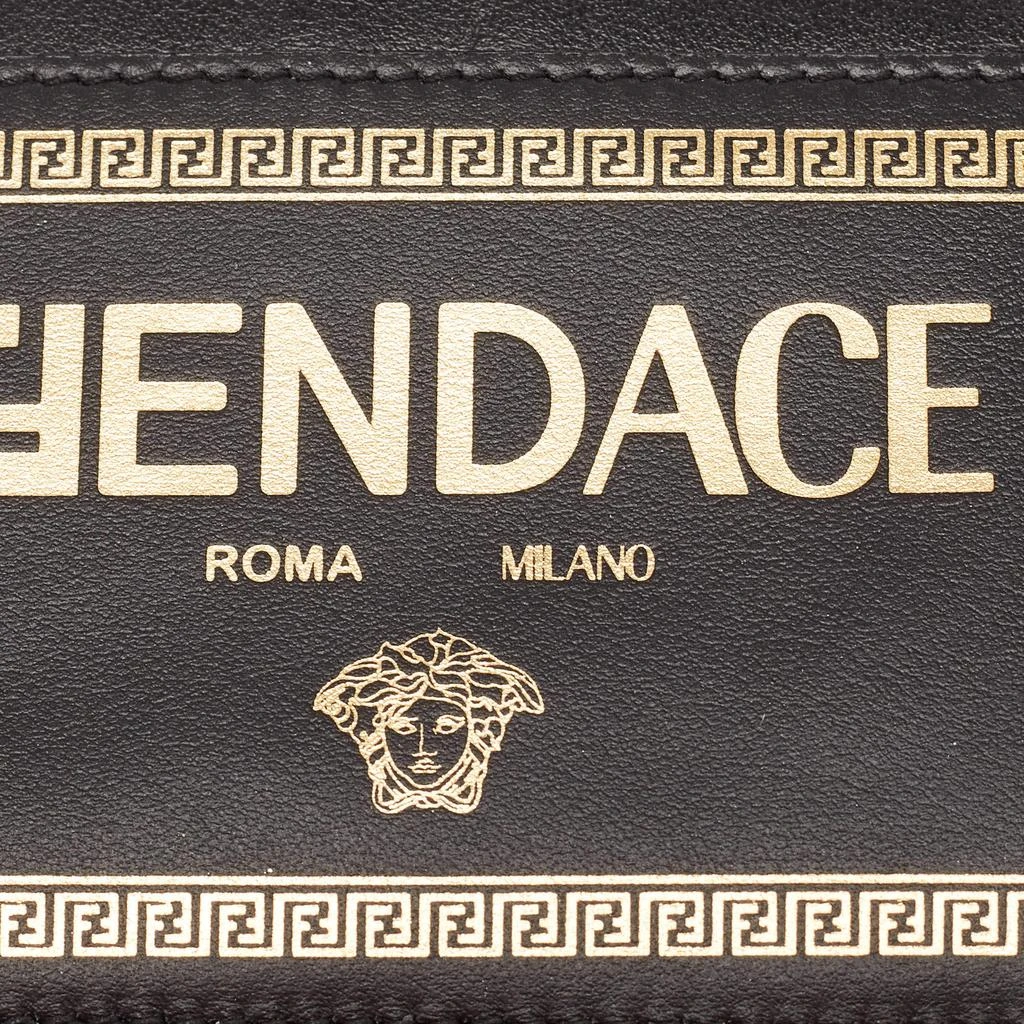 商品Fendi|Fendi x Versace Black/Gold Leather Fendace Lanyard Card Holder,价格¥1960,第3张图片详细描述