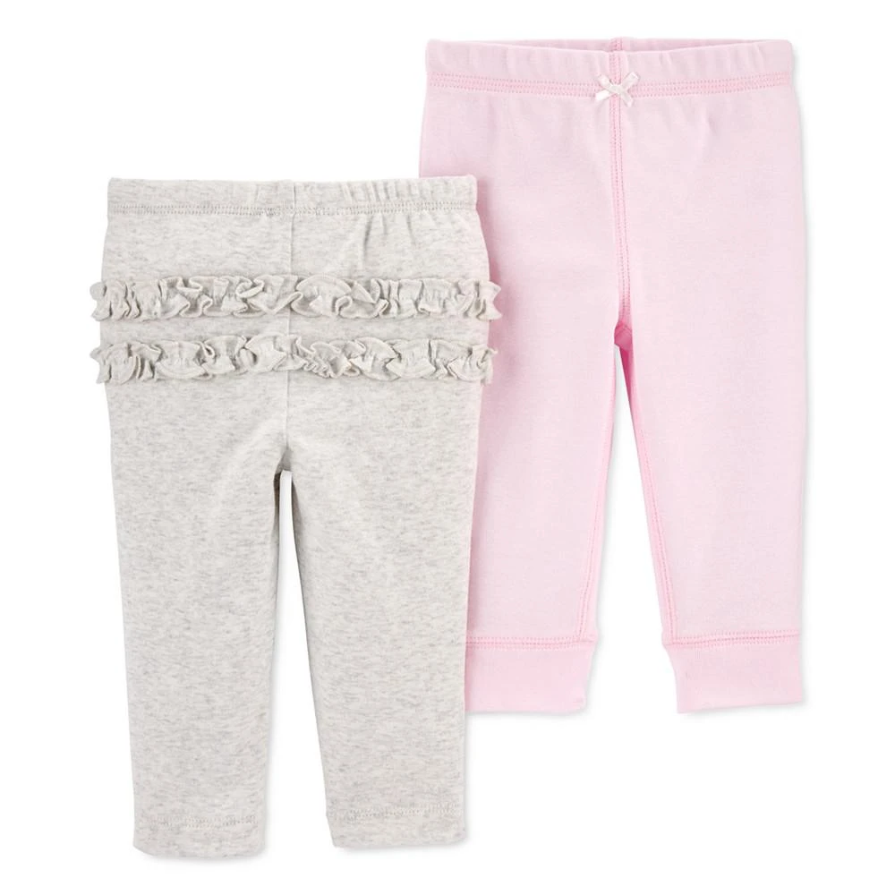 商品Carter's|Baby Girls 2-Pack Pull-On Pants,价格¥124,第1张图片