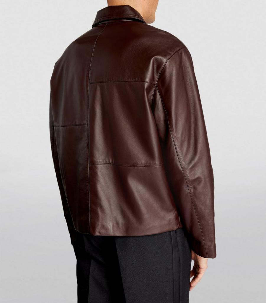 Leather Bomber Jacket商品第4张图片规格展示