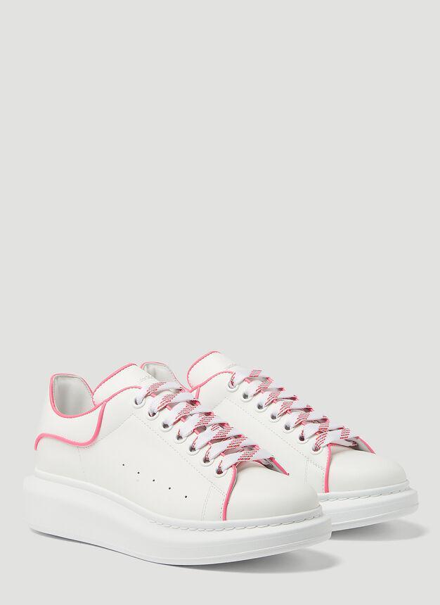商品Alexander McQueen|Oversized Contrast Piping Sneakers in White,价格¥2741,第4张图片详细描述