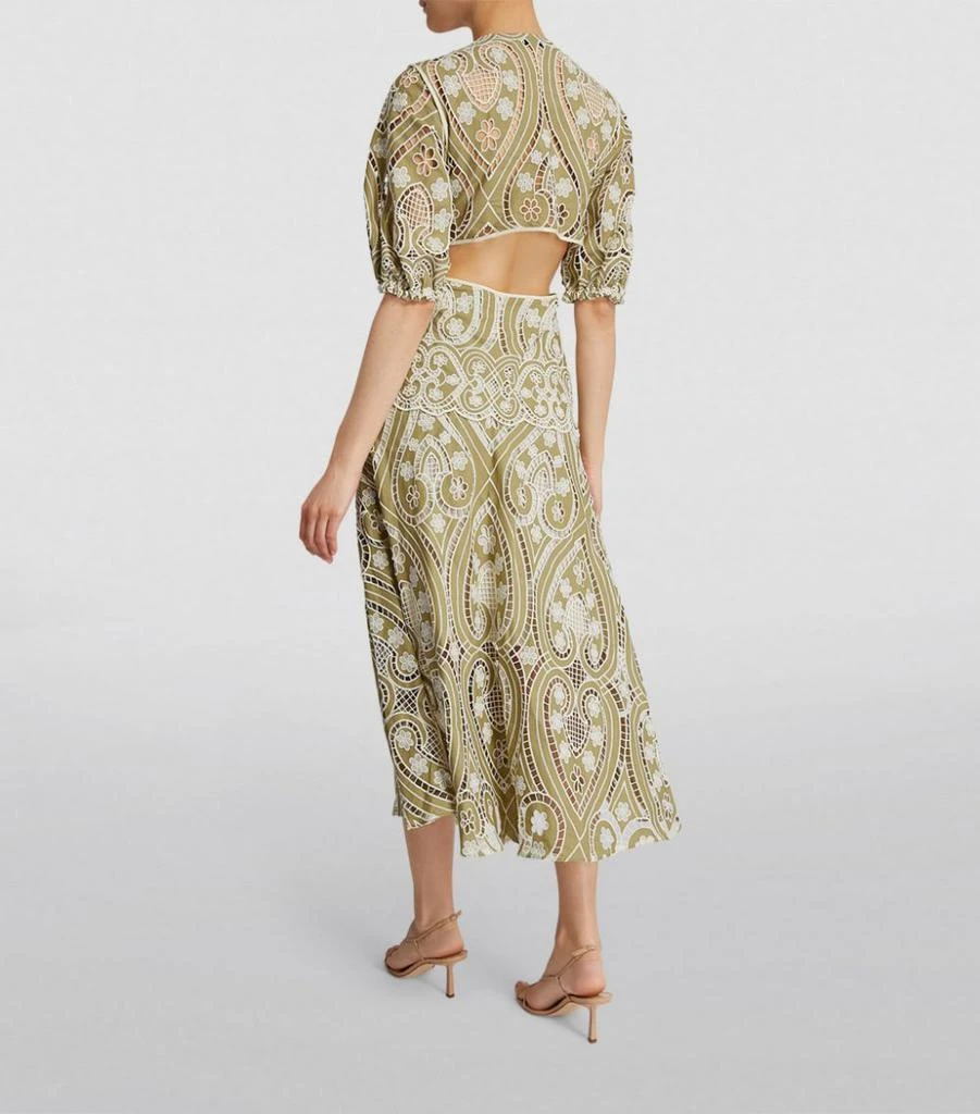 商品Sandro|Lace Cut-Out Midi Dress,价格¥2992,第3张图片详细描述