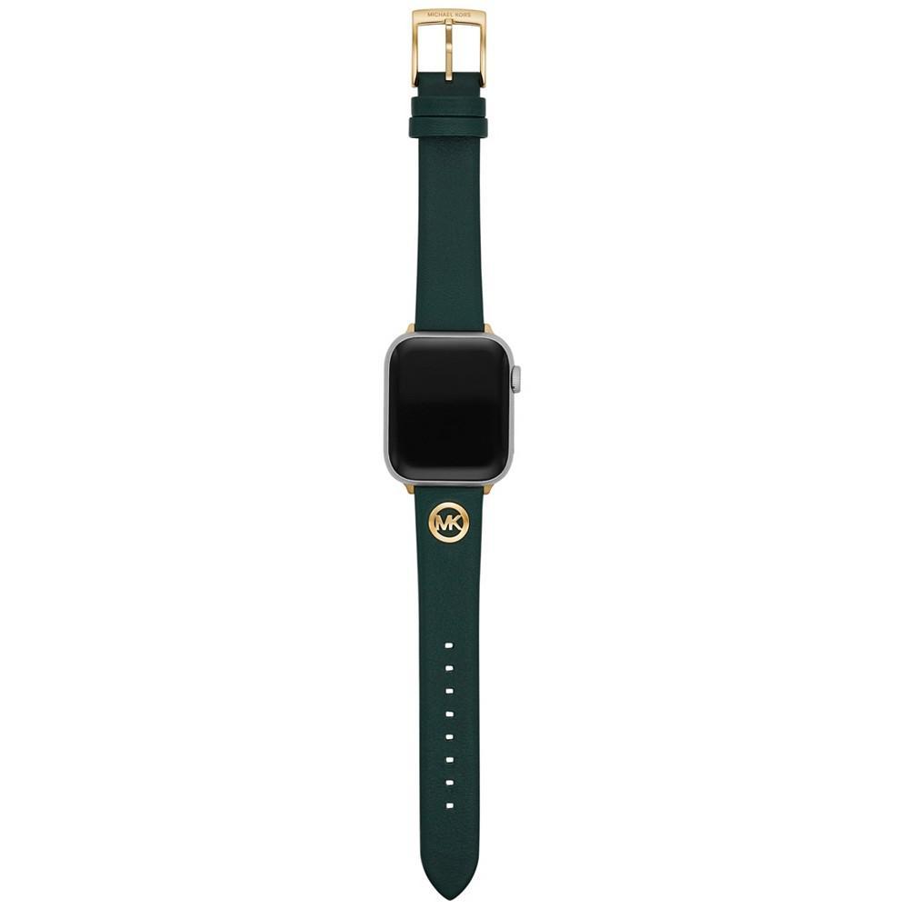 商品Michael Kors|Women's Green Leather Strap Band for Apple Watch, 38, 40, 41mm,价格¥711,第5张图片详细描述