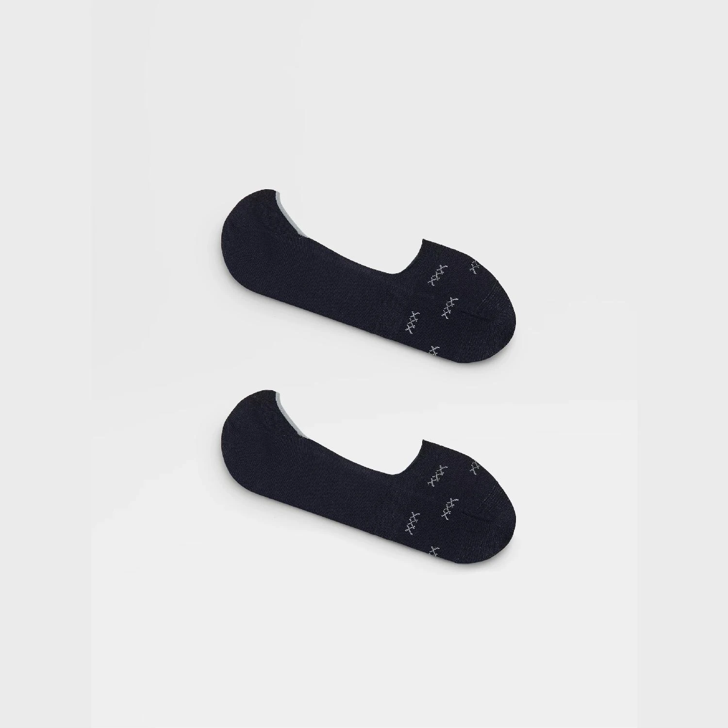 包邮包税【预售7天发货】 ZEGNA杰尼亚 23秋冬 男士 袜子 Navy Blue Iconic Triple X Sockless Socks N5V04-554-409 商品