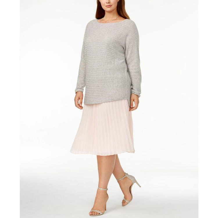 商品Charter Club|大码 Cashmere Ribbed High-Low Sweater, Created for Macy's,价格¥599,第1张图片