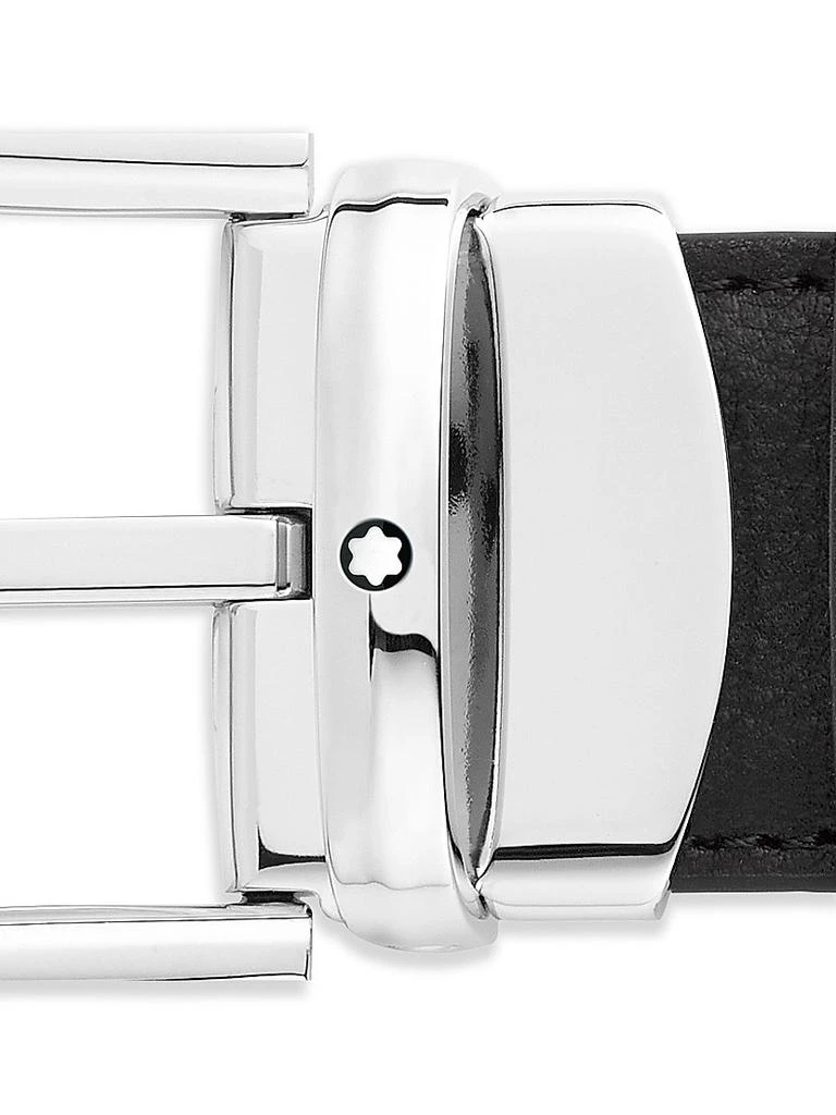商品MontBlanc|Horseshoe Buckle Cut-to-Size Reversible Leather Belt,价格¥2622,第3张图片详细描述