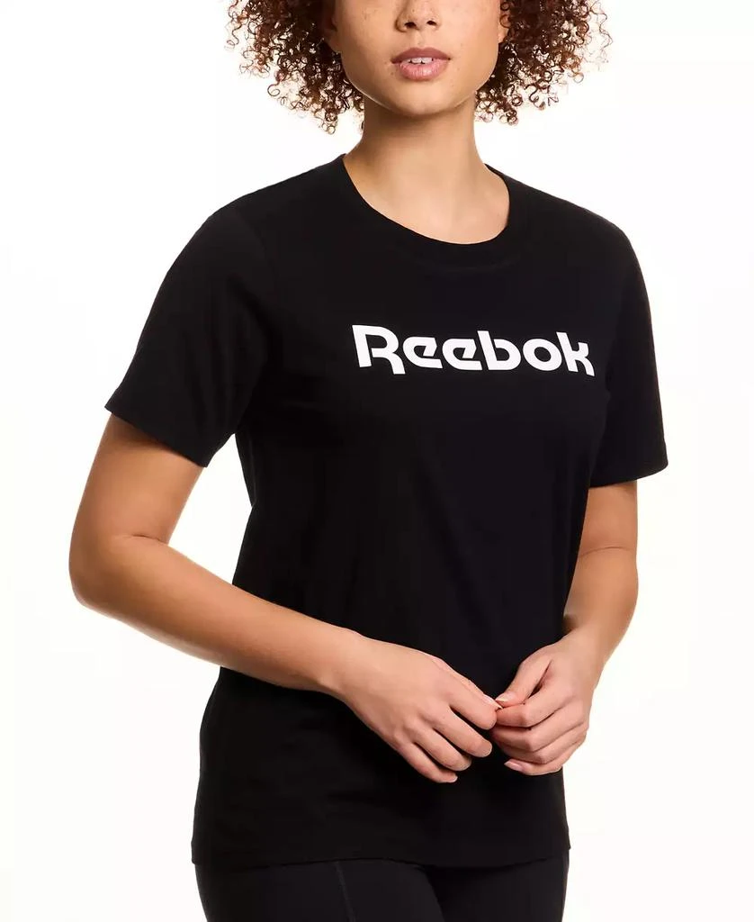 商品Reebok|Women's Cotton Logo-Graphic Crewneck T-Shirt,价格¥112,第3张图片详细描述