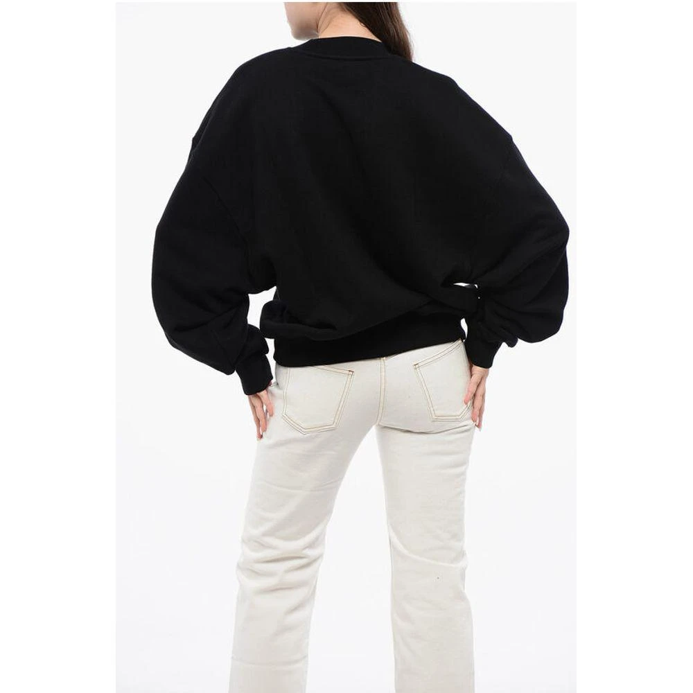 商品Off-White|Off-White Cotton Crew-neck Sweatshirt with Contrast Embroidery,价格¥2885,第2张图片详细描述