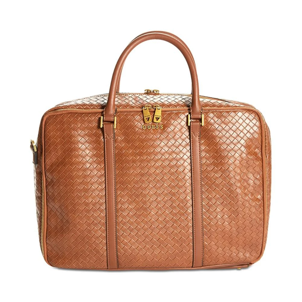 商品GUESS|Men's Crocodile Embossed Faux-Leather Evening Bag,价格¥449,第1张图片