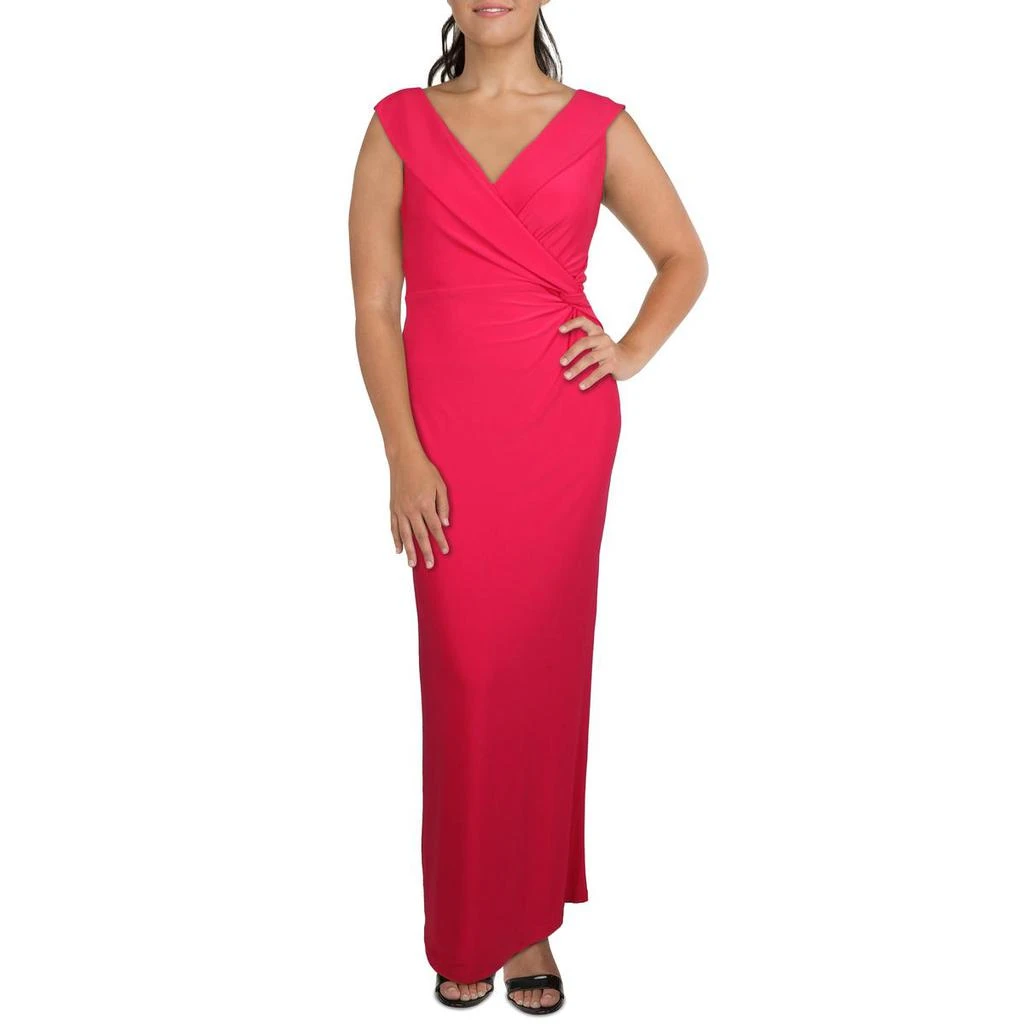 商品Ralph Lauren|Lauren Ralph Lauren Womens Jersey Cap Sleeves Evening Dress,价格¥520,第1张图片