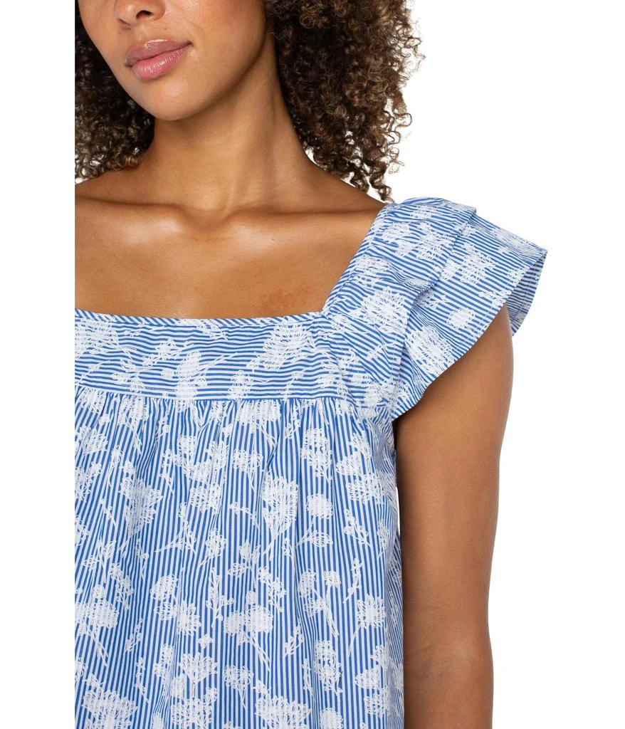 商品Liverpool Los Angeles|Short Sleeve Square Neck Woven Blouse,价格¥382,第3张图片详细描述