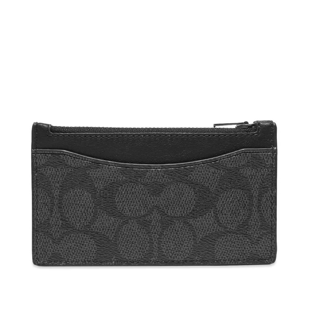 商品Coach|Coach Signature Leather Zip Closure Card Case,价格¥442,第2张图片详细描述