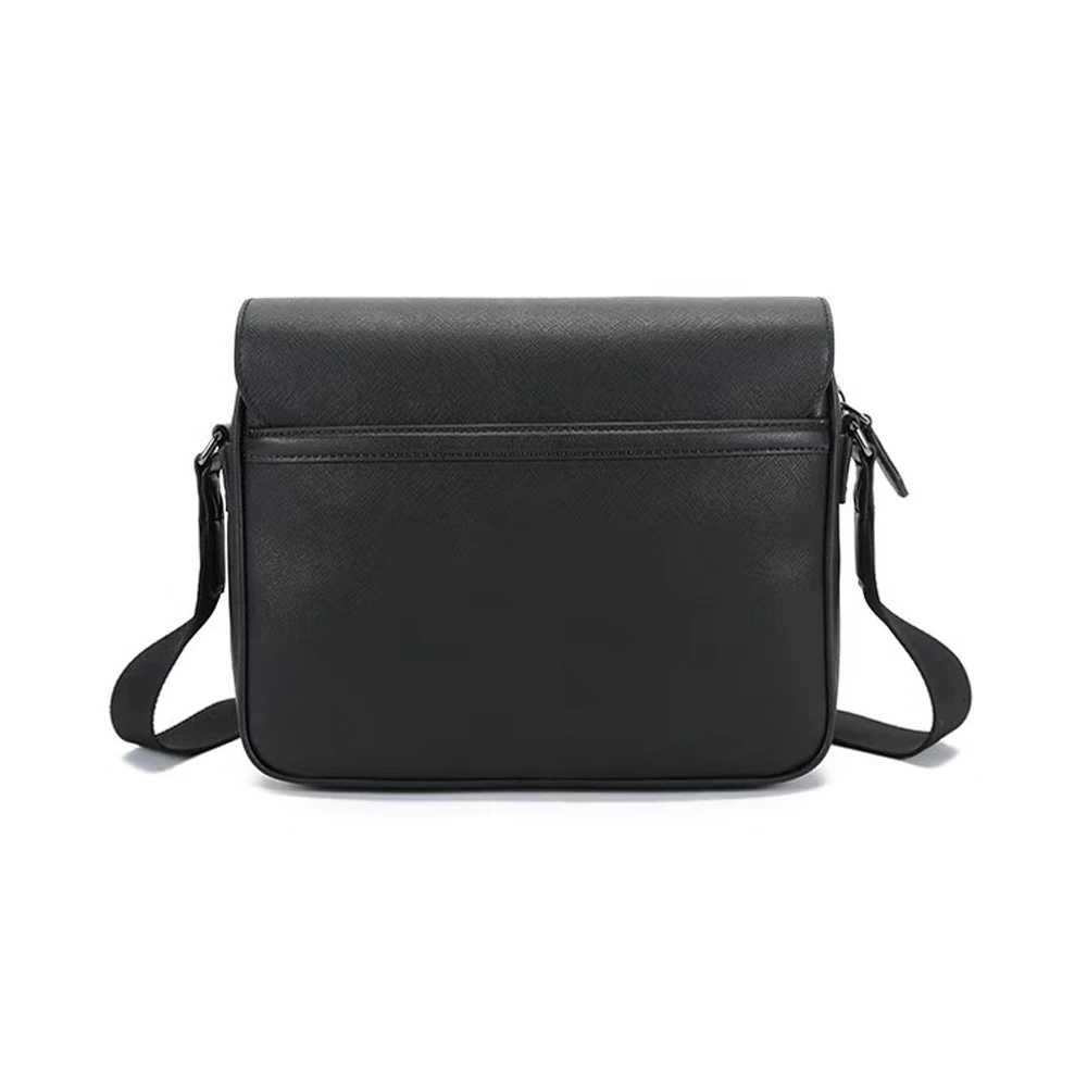 BALLY 男士黑色皮革撞色条纹邮差包斜挎包 6238770 商品