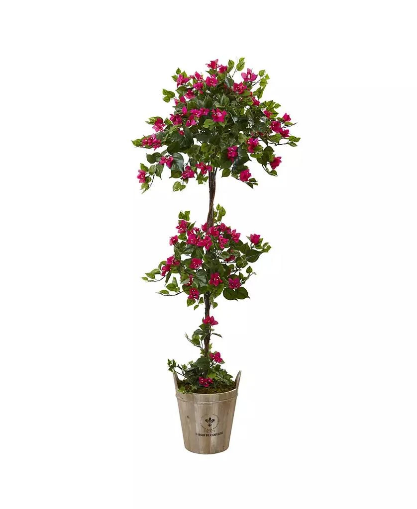 商品NEARLY NATURAL|5.5' Bougainvillea Artificial Tree with European Barrel Planter,价格¥2269,第1张图片