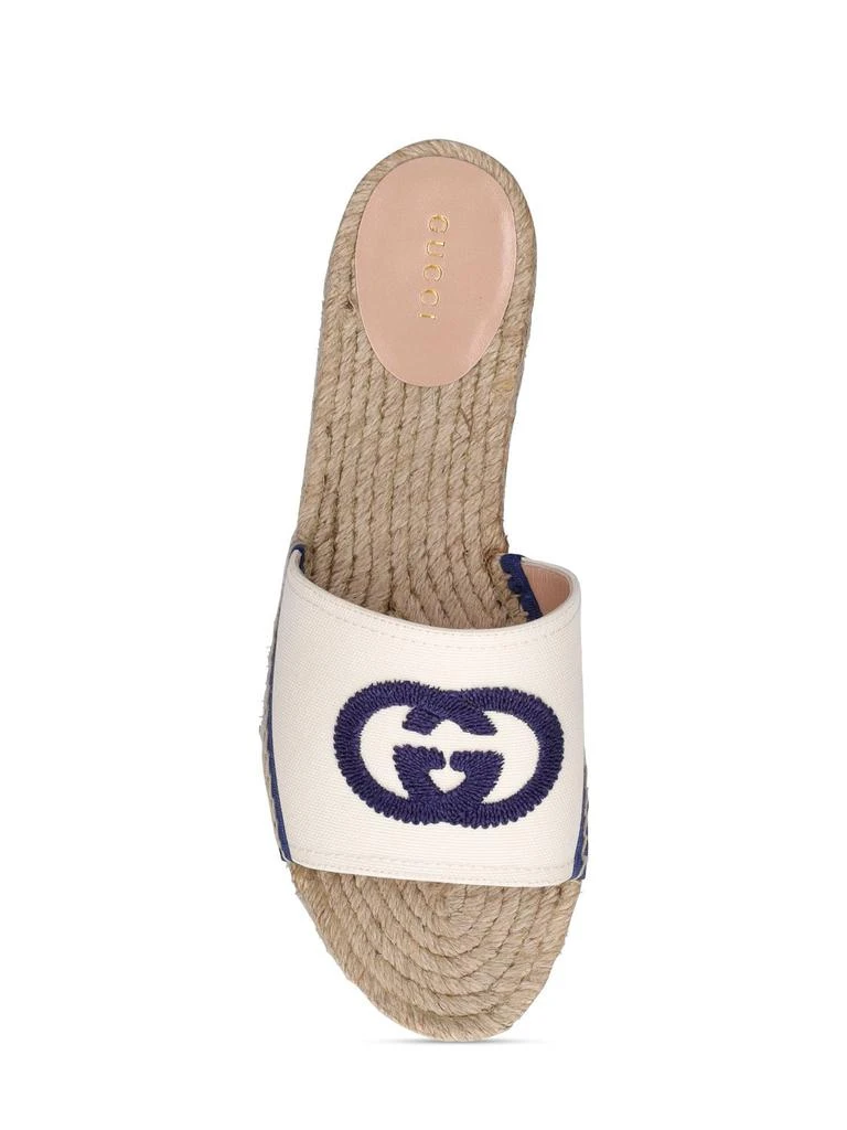 商品Gucci|40mm Pilar Cotton Canvas Espadrilles,价格¥4521,第4张图片详细描述