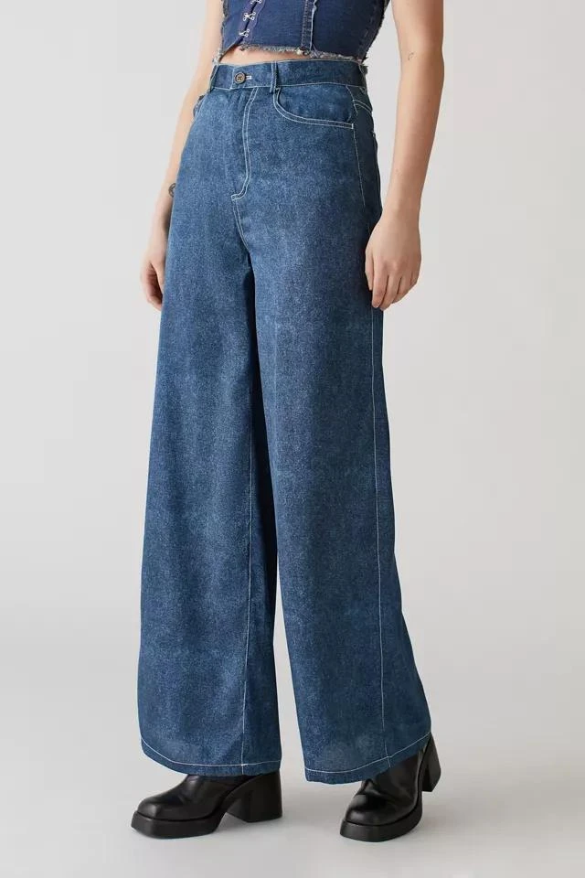 商品Urban Outfitters|UO Lisa Contrast-Stitch Wide Leg Pant,价格¥76,第5张图片详细描述