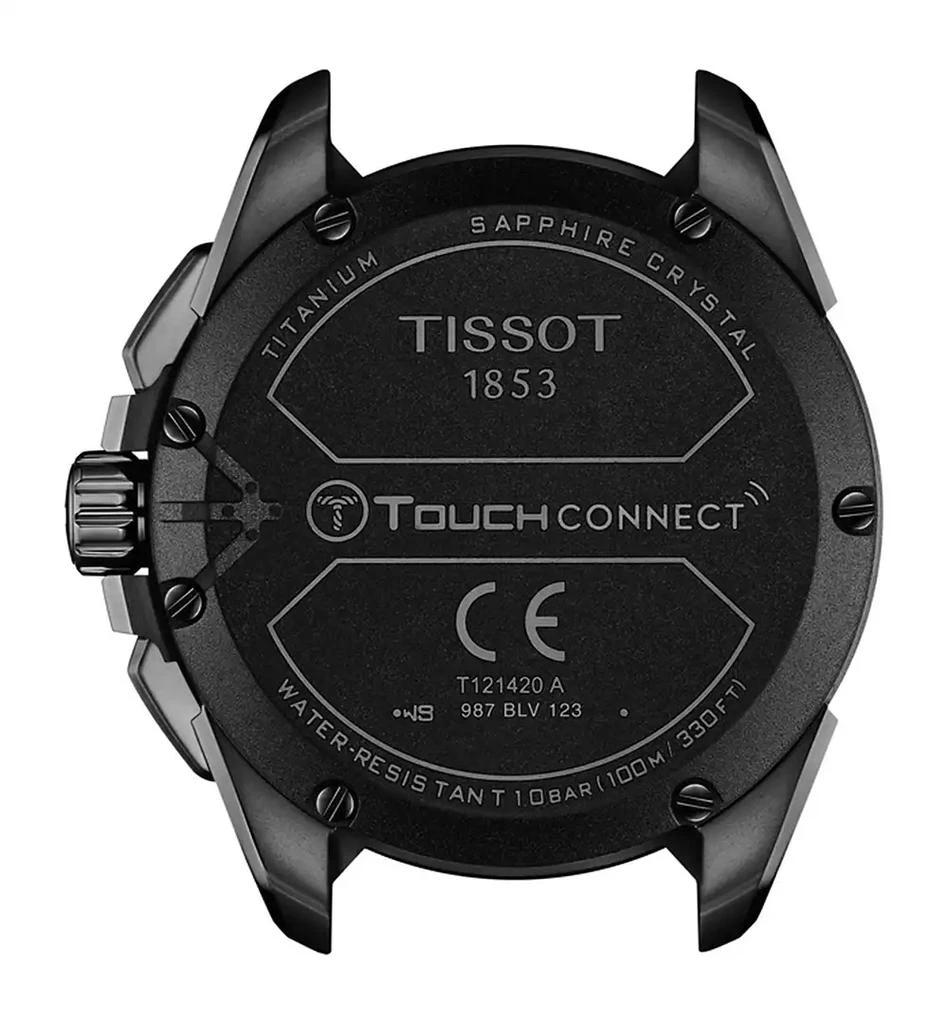 商品Tissot|Men's Swiss T-Touch Connect Solar Black Rubber Strap Smart Watch 48mm,价格¥8940,第3张图片详细描述