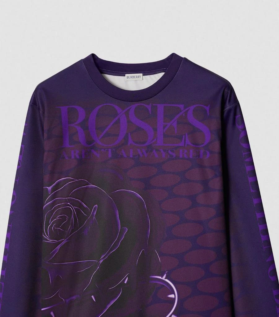 商品Burberry|Rose-Print Long-Sleeve T-Shirt,价格¥5731,第2张图片详细描述