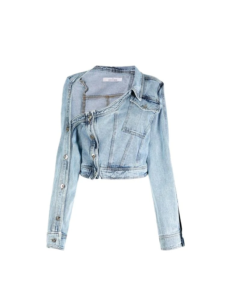 商品Rokh|Off-Shoulder Denim Jacket,价格¥2731,第1张图片