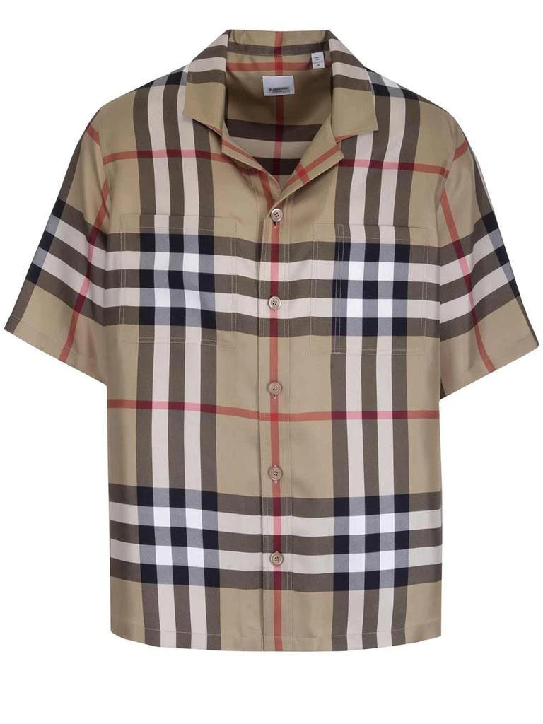 商品Burberry|Burberry Checked Short-Sleeved Shirt,价格¥4781,第1张图片