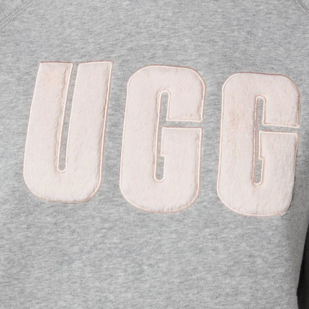 商品UGG|UGG Women's Madeline Fuzzy Logo Crewneck Sweatshirt - Grey/Sonora,价格¥534,第4张图片详细描述