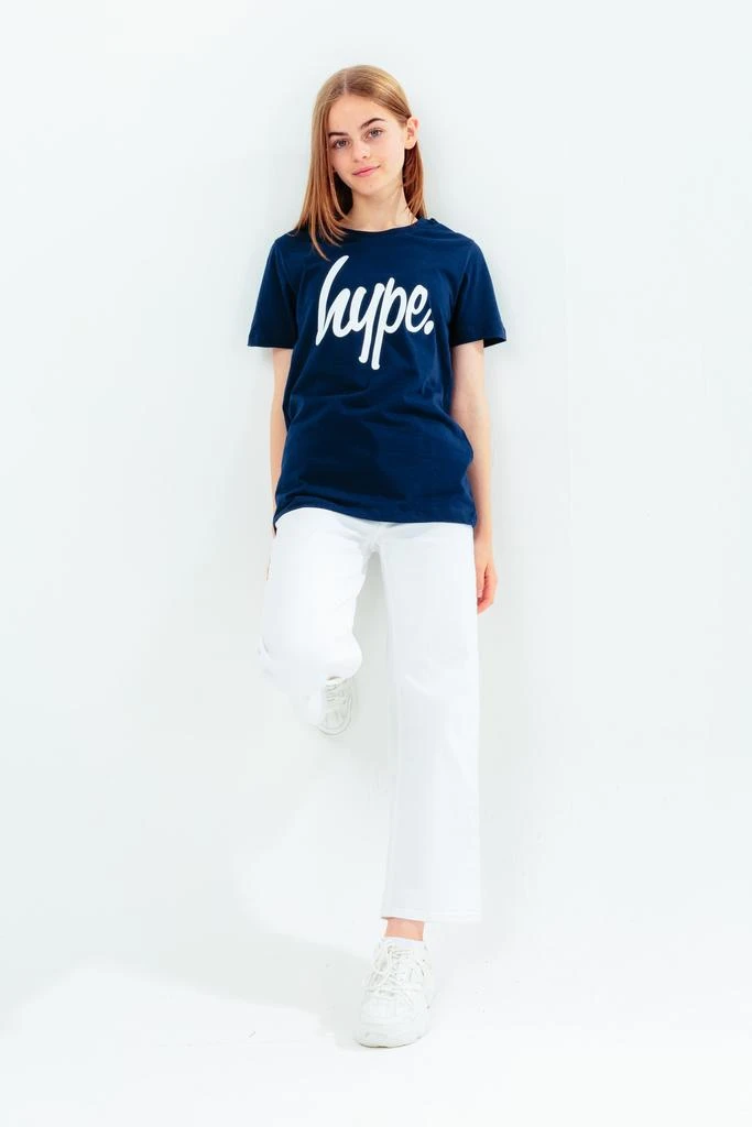 商品HYPE KIDS|HYPE UNISEX KIDS NAVY SCRIPT T-SHIRT,价格¥151,第4张图片详细描述