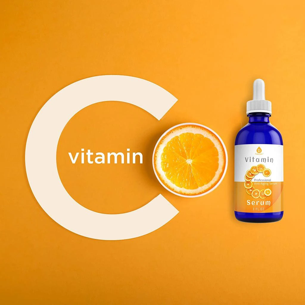 商品PURSONIC|Vitamin C Serum, 20% is a high potency Best Organic Anti-Aging Moisturizer Serum for Face, Neck & Décollete and Eye Treatment (3 fl. oz),价格¥137,第2张图片详细描述