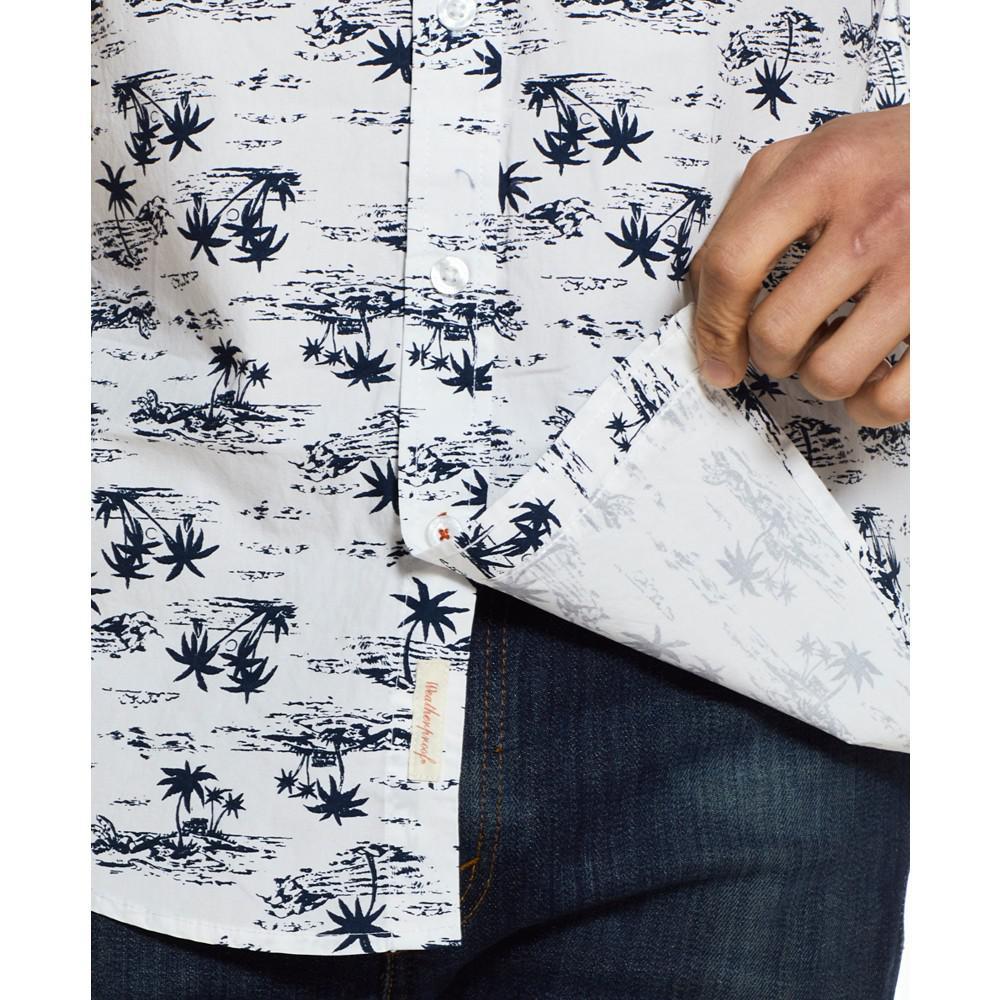 商品Weatherproof Vintage|Men's Peached Poplin Short Sleeve Button Down Shirt,价格¥155,第6张图片详细描述