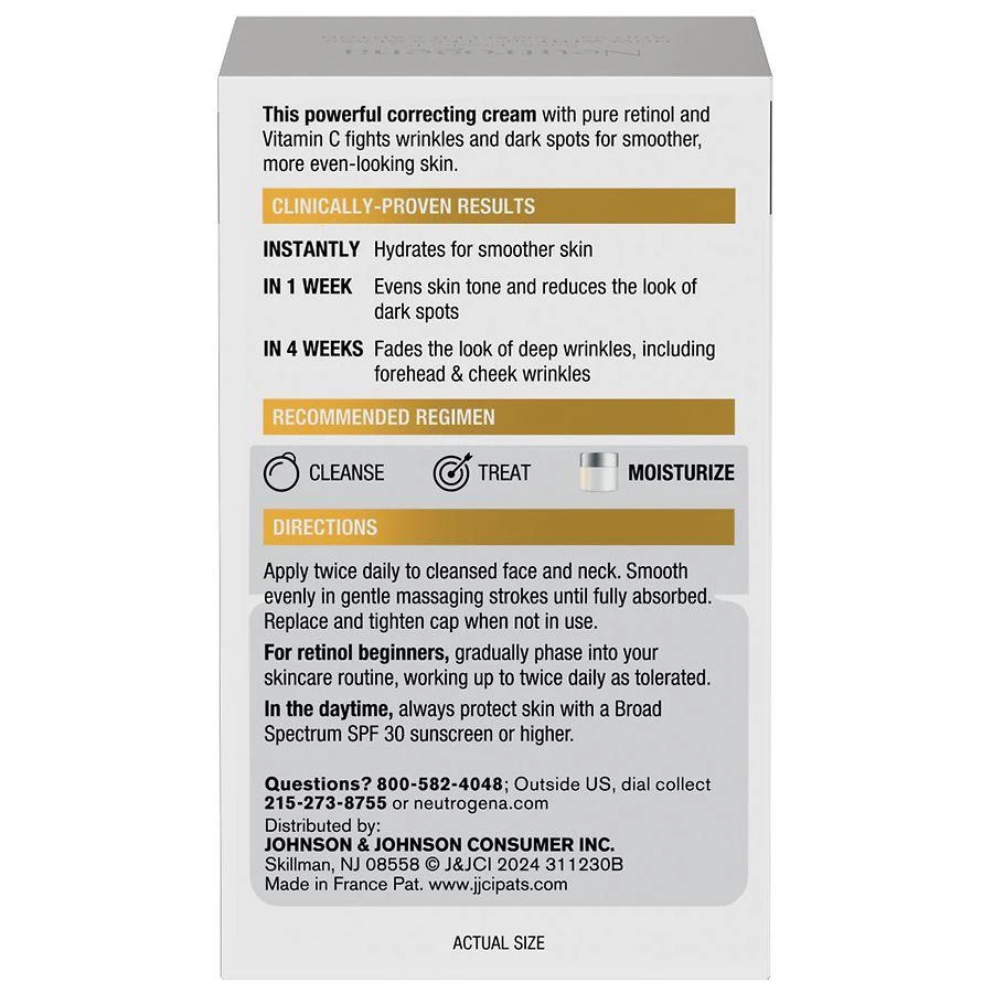 商品Neutrogena|Rapid Tone Repair Retinol + Vitamin C Correcting Cream,价格¥288,第2张图片详细描述