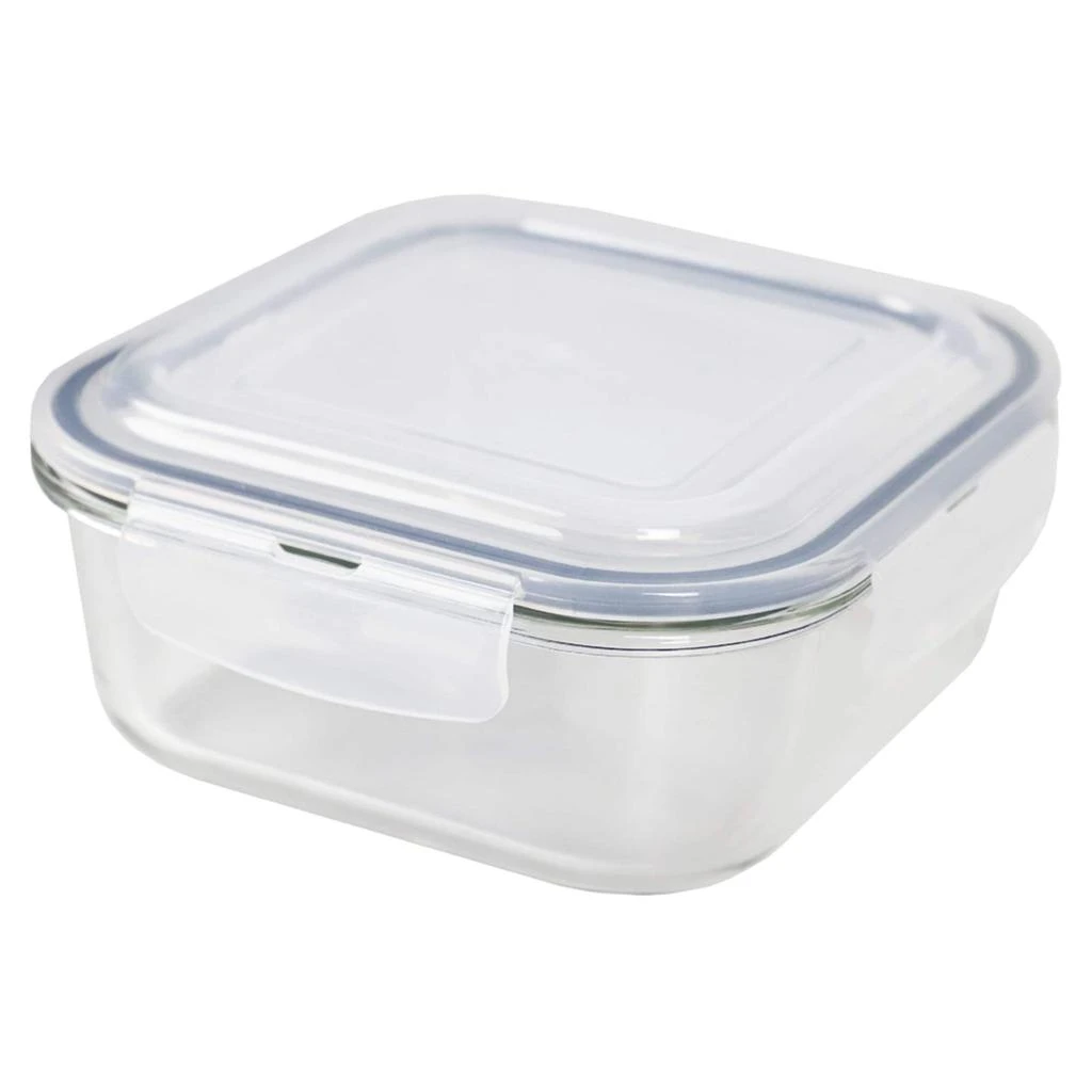 商品Michael Graves Design|Michael Graves Design 40 Ounce High Borosilicate Glass Rectangle Food Storage Container with Indigo Rubber Seal,价格¥135,第4张图片详细描述