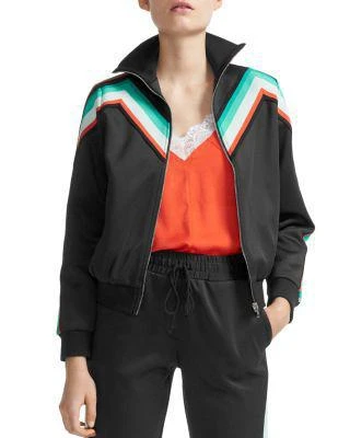 商品Maje|Maneli Chevron-Stripe Track Jacket,价格¥1261,第1张图片