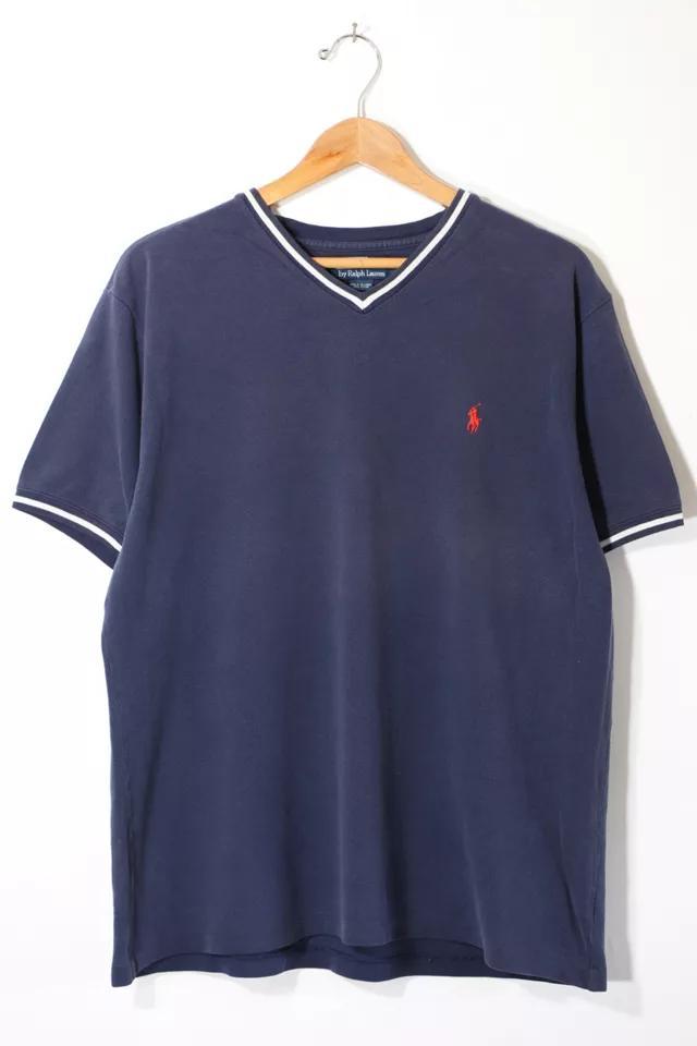 商品Ralph Lauren|Vintage Polo Ralph Lauren V-neck Pique T-shirt,价格¥783,第3张图片详细描述
