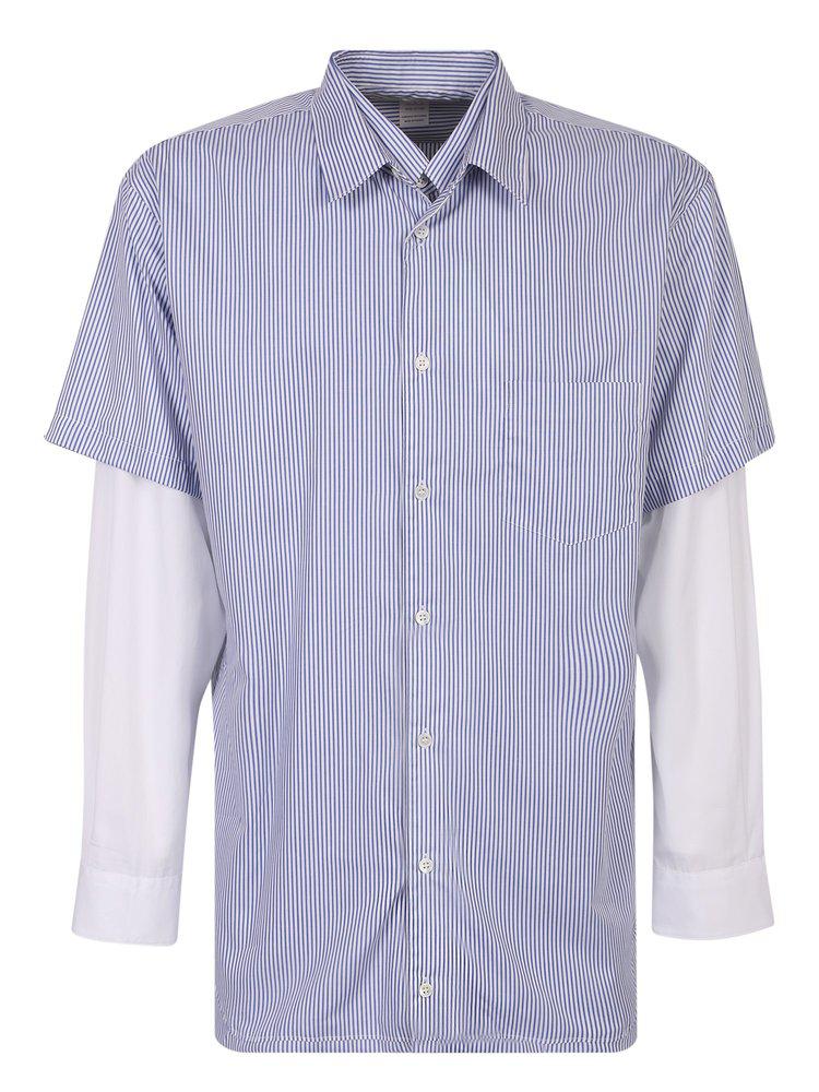 Comme des Garçons Shirt Striped Short-Sleeve Shirt商品第1张图片规格展示