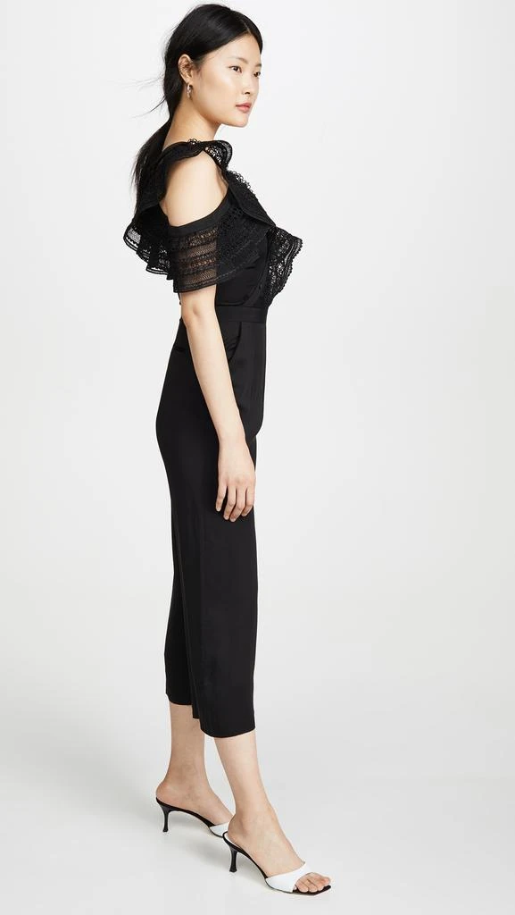 商品Self Portrait|Self Portrait One Shoulder Frilled Jumpsuit,价格¥1321,第4张图片详细描述