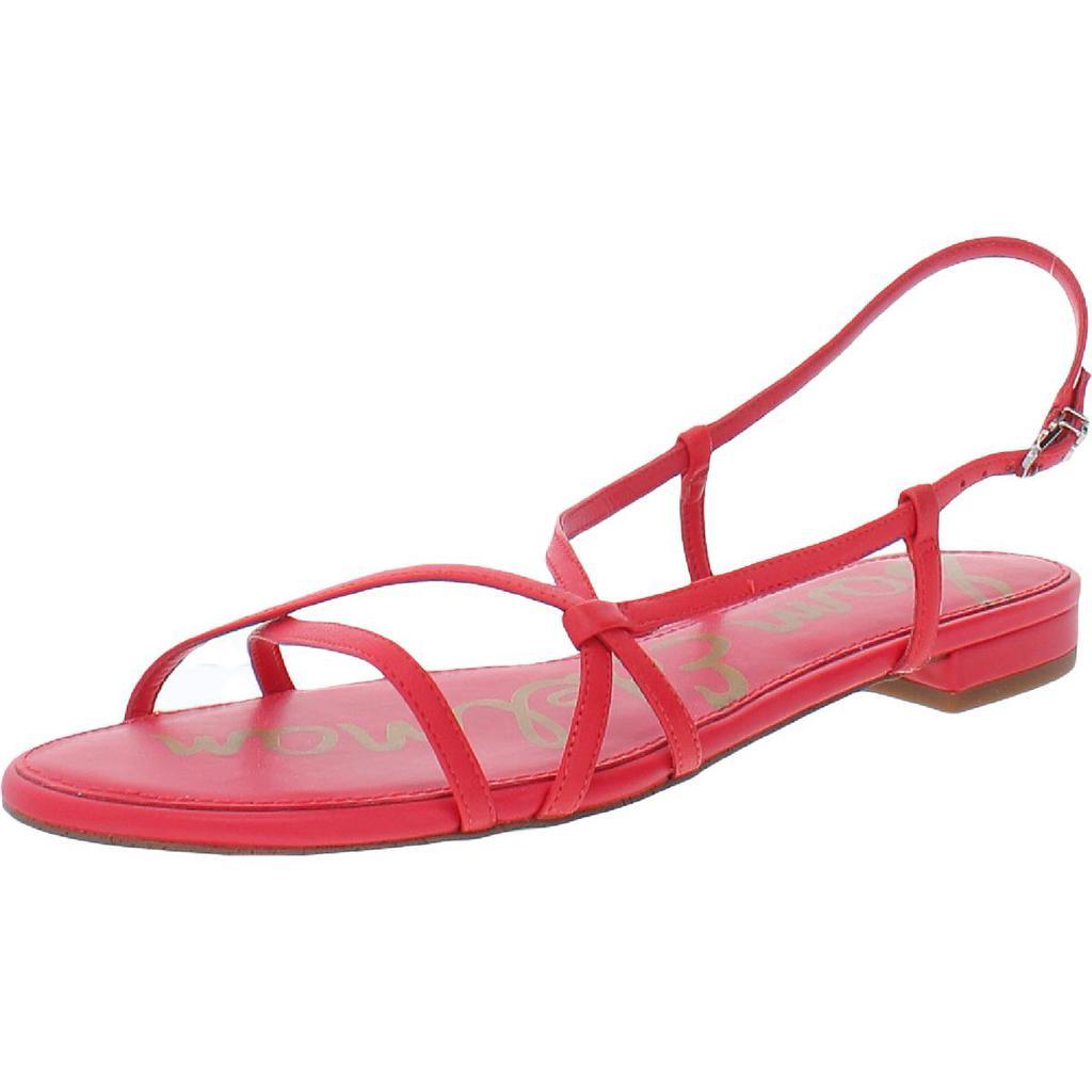 商品Sam Edelman|Sam Edelman Womens Teale Faux Leather Flat Strappy Sandals,价格¥174-¥319,第4张图片详细描述