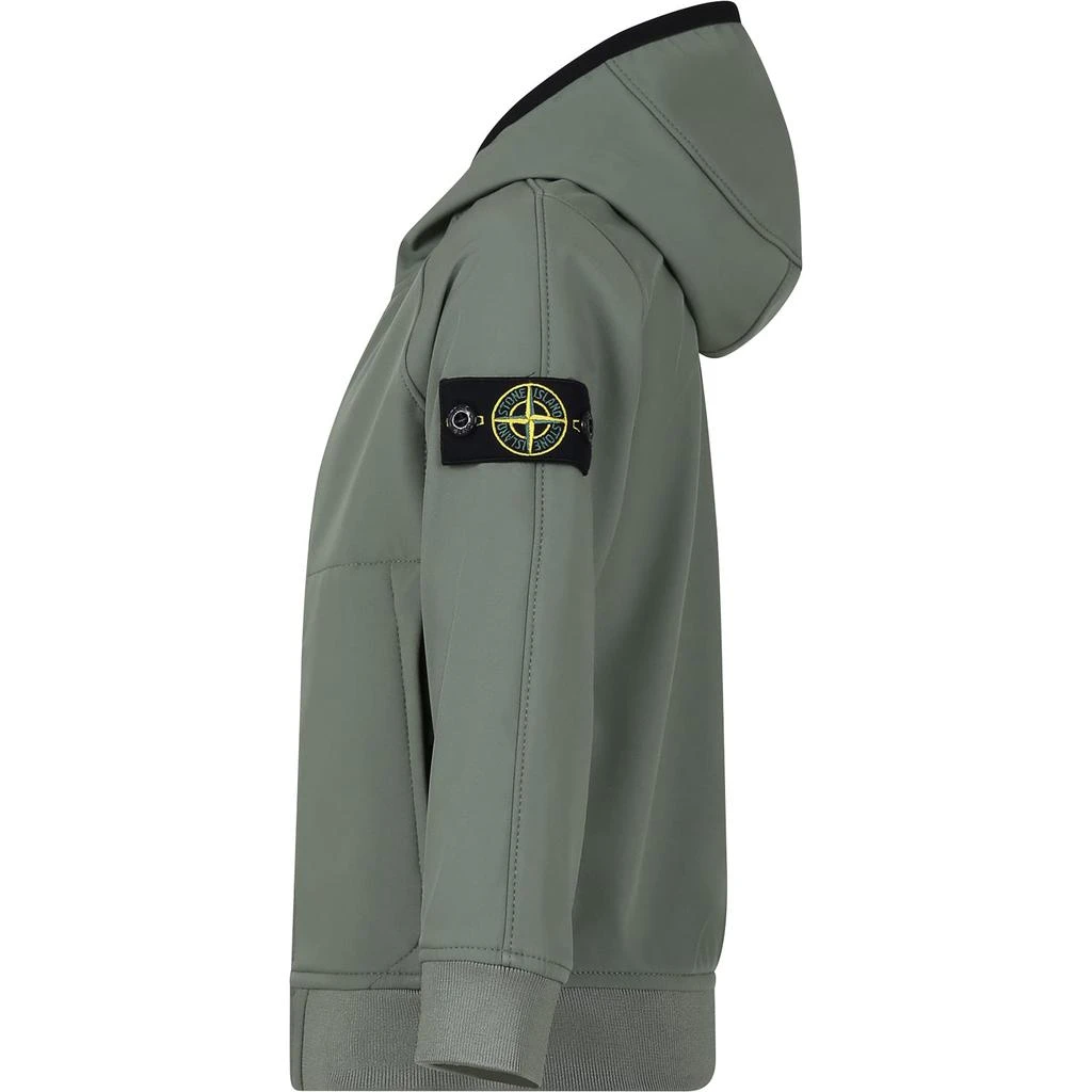 商品Stone Island Junior|Green Windbreaker For Boy With Compass,价格¥2441,第3张图片详细描述