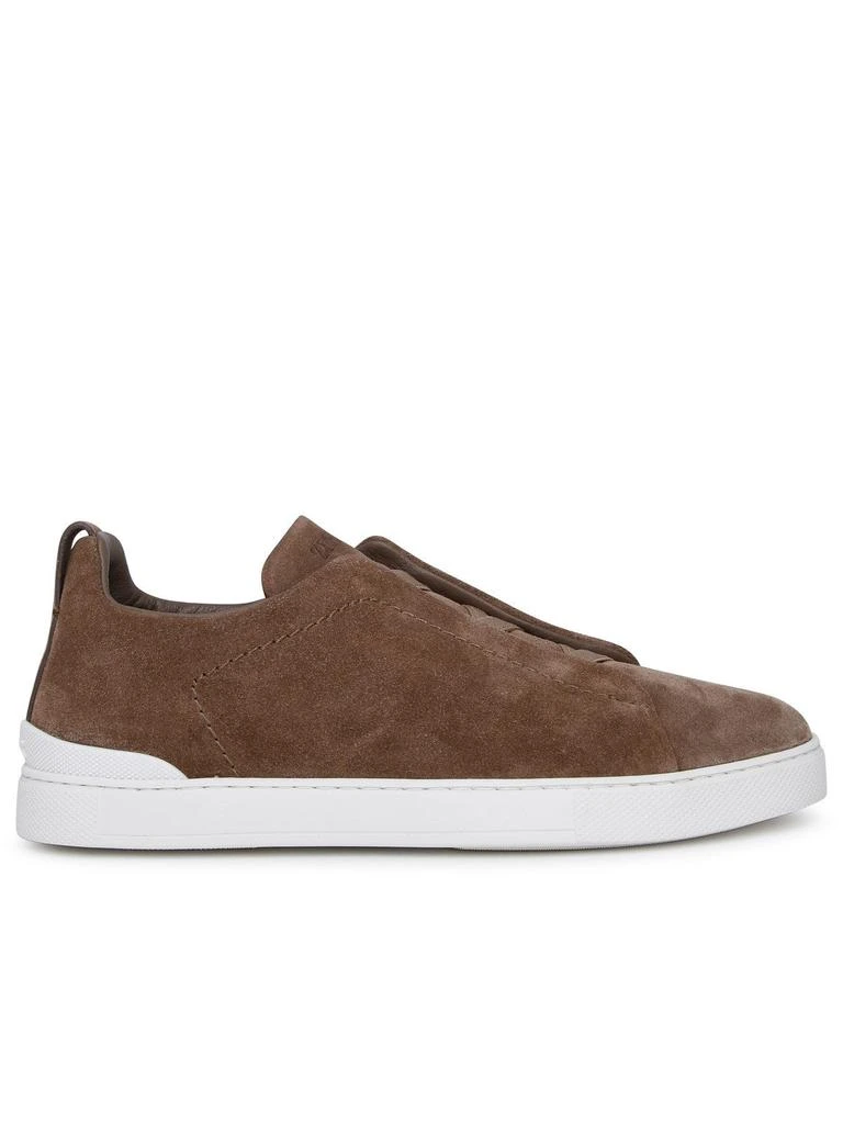 商品Zegna|SUEDE TRIPLE STITCH SNEAKER,价格¥7060,第1张图片