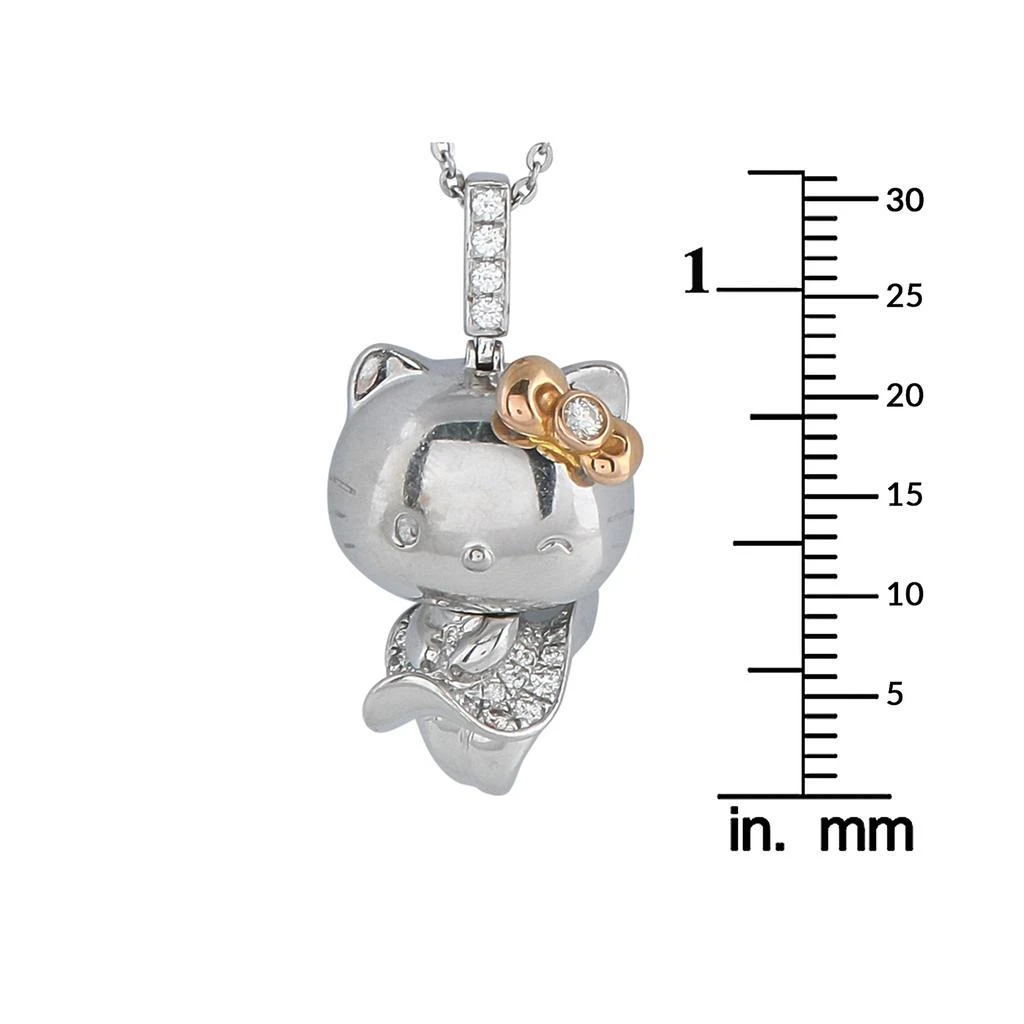 商品[二手商品] Sanrio|Hello Kitty 18K White and Rose Gold 0.57ct Diamond Pendant Necklace SN23-052825,价格¥22835,第5张图片详细描述