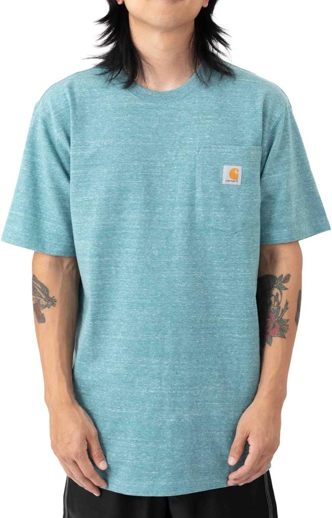 商品Carhartt|(K87) Workwear Pocket T-Shirt - Blue Spruce Snow Heather,价格¥79,第1张图片