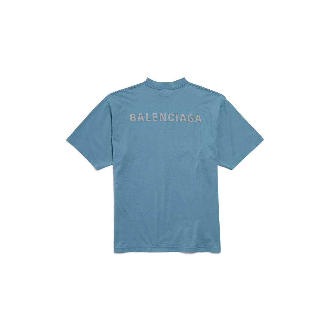 【预售】 巴黎世家 25春夏 男士 短袖T恤 Balenciaga Back Reflective T-shirt Medium Fit in Grey Blue 764235TSVG71463  商品